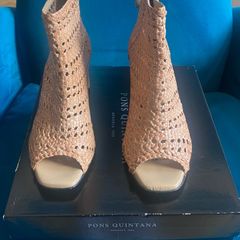 Pons Quintana Ivory leather shoe boot