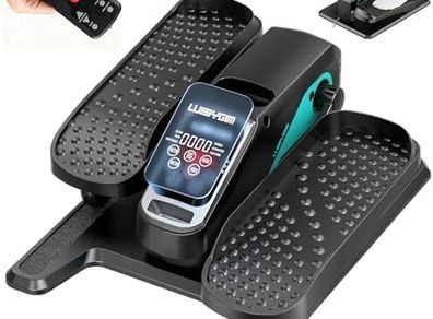 Under Desk Elliptical Machine Quiet Motorized Leg Exerciser with Smart Remote, 12-Speed Manual Programs Auto/3 Auto Programs