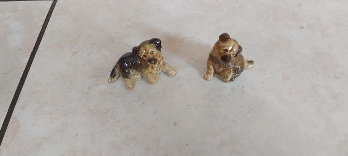 Vintage Ceramic Wade Whimsies Alsation Dogs