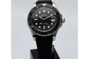 Custom Seiko Mod Black Yachtmaster Style 40mm