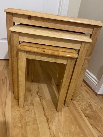 Nest of Tables Solid Oak