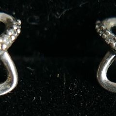 Pandora 925 Sterling Silver Sparkling Infinity Stud Earrings
