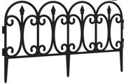 Lawn Edgings 17 pcs Black 10 m PP