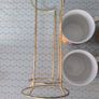 QUEENWEST Trading Company 4 RARE stackable mugs in a stand.Cat cups artistic chic. Image 5