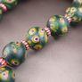 Antique Venetian Style Gabri Eyes & Chevron Glass Beads Necklace Strands Image 4