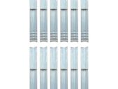 L-shaped Ground Anchors 12 pcs Galvanised Steel 5x5x50 cm