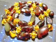 main image for ad Genuine Baltic Amber necklace 8mm beads 46cm