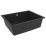 Kitchen Sink with Overflow Hole Black Granite Image 4