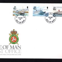 1997 Isle of Man Ships definitive high value stamps addressed First Day Cover (FDC)