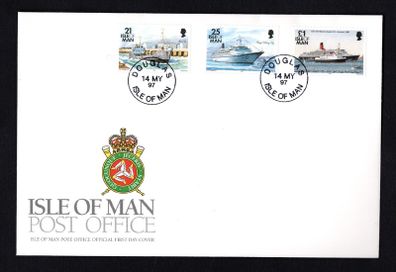 1997 Isle of Man Ships definitive high value stamps addressed First Day Cover (FDC)