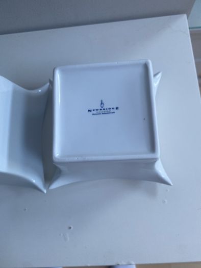Pair of  white newbridge home dishes