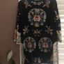 ASOS Black Embroidered Satin Effect Mini Dress - Size 8 Image 9