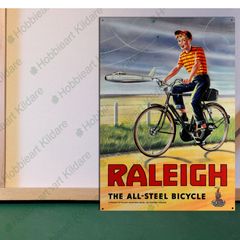 Raleigh bike tin metal sign classic bike metal sign