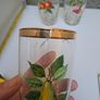 Vintage gold rimmed fruit tumblers Image 2