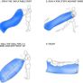 Inflatable lounger, 2019 New Waterproof inflatable Sofa with Storage Bag Air Sofa lounger Hammock with Headrest Inflatable Couch fit for Travelling,Camping,Pool and Beach (Blue) Image 2