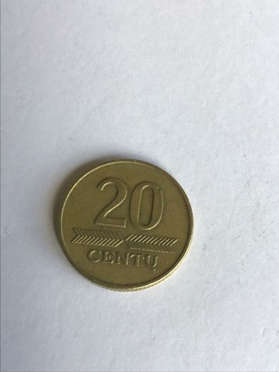 1997 Lithuania coin 20 centu