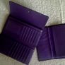 Dooney & Bourke Continental Clutch  Zebra Print Trifold Checkbook Wallet with Purple Interior Lining Image 5