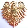 Vintage Gold Tone Eagle with Three Crowns Brooch | Vintage Gold Tone Eagle Brooch Image 3