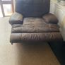 Brown leather recliner chair Image 2