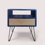 Bedside Tables x 2 Navy/Oak Image 2