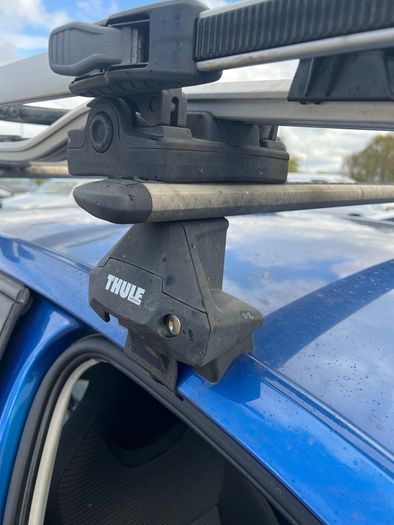 thule roof bars bike rack