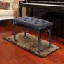 Leather Piano Dressing Stool  Black Image 8