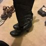 faith black leather boots Image 2