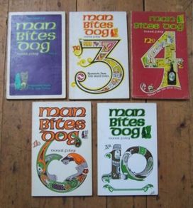 Man Bites Dog Books x 5 - Donal Foley - Vintage Irish humor Books