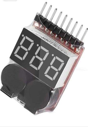 1-8s Lipo Li-ion Battery Voltage Tester Monitor RC Low-Voltage Buzzer - postage included