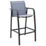 9 Piece Garden Bar Set Black and Grey Image 2
