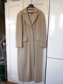 Eacada Vintage Cream/Oatmeal Maxi Wool/Angora Coat (40)14