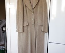 Eacada Vintage Cream/Oatmeal Maxi Wool/Angora Coat (40)14