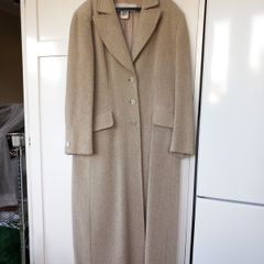 Eacada Vintage Cream/Oatmeal Maxi Wool/Angora Coat (40)14
