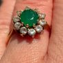 Beautiful 1920s antique 9ct gold ring size R & box Image 7