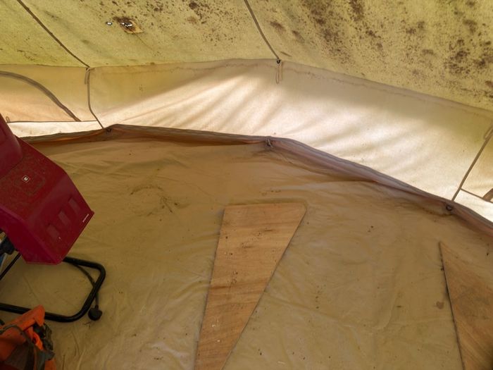 5m bell tent with stove hole