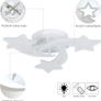 Dimmable LED Ceiling Lights, 30W Modern Acrylic Ceiling Lamp, 3-Star Shape Chandelier Lighting Fixture with Remote Control for Children Room Living Room Bedroom Kitchen, Diameter 53cm Image 5