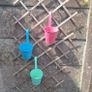 3 Colorful Metal Hanging Flower Pots Image 4