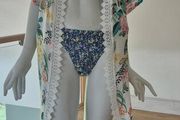 kimono made in italy floral beach coverup(onesize)