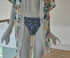 kimono made in italy floral beach coverup(onesize)