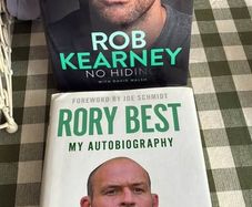 Irish rugby autobiography duo hardbacks