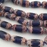 Antique Venetian Style Blue Trade Glass Beads Necklace Strands Image 9