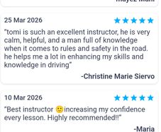 Driving lessons