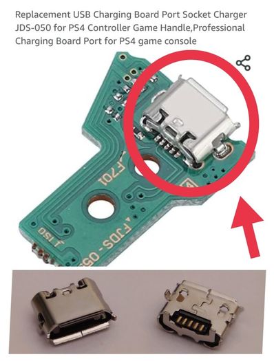 5pcs Charging Port For Ps4 Dualshock Controller