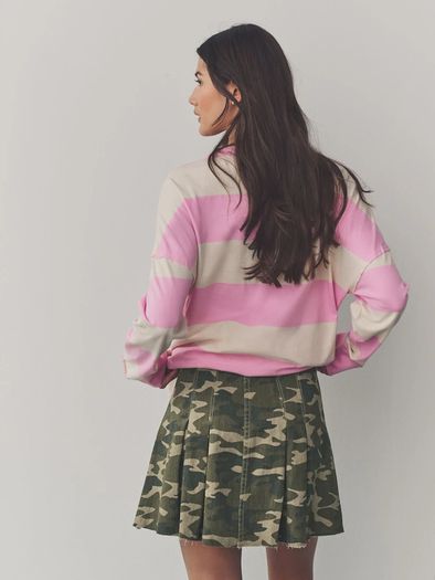 Stunning Brand New with tags Next UK14 Tall range Camo Printed 100% Cotton Pleated Denim Mini Skirt