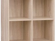 main image for ad _Wooden Bookcase, 4 Tier Shelf, 8 Compartments, Wardrobe, Closet, Home, Office, Light Oak Colour