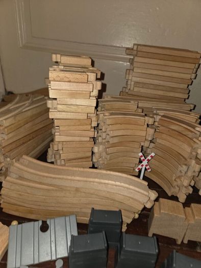 550+ Piece Train Set - Tracks, Vehicles, People, Buildings, Signs