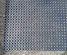 Heavy-Duty Hollow Rubber Ring Mat (100cm x 100cm)  Non-Slip / Drainage