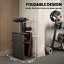 Foldable Sit Up Bench with Resistance Ropes, Core Workout Bench with Adjustable Thigh Support, for Home Gym, Black Image 4