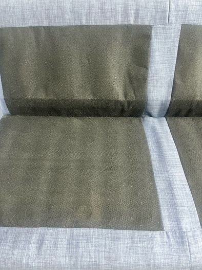 Navy Blue Three Seater Fabric Sofa