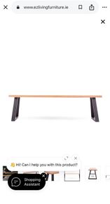Oak bench 200cm